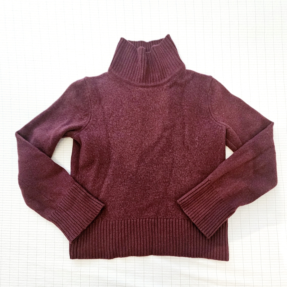 100% Merino Whool | Halston Heritage Rich Red Turtleneck Sweater